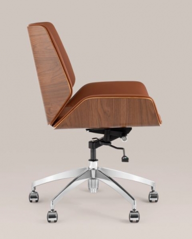 Кресло офисное Stool Group TopChairs Crown SN экокожа коричневый