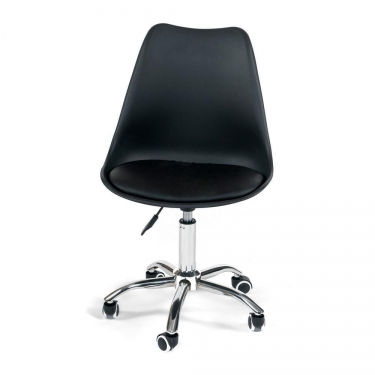 Офисное кресло Tetchair TULIP mod.106-1 металл/пластик/PU, 58 x 47 x 97см, Black черный / Chrome хром