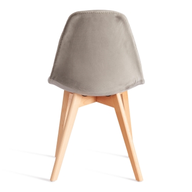 Сту Tetchair CINDY SOFT mod. C1021F1-1 велюр/дерево бук, 55 х 48 х 83 см, Светло-серый HLR39 / натуральный