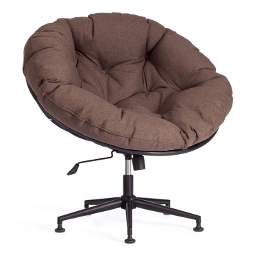 Кресло Tetchair CLOUDE рогожка/металл, 97х98х90-96см, коричневый, 3М7-147