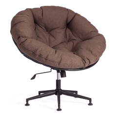 Кресло Tetchair CLOUDE рогожка/металл, 97х98х90-96см, коричневый, 3М7-147