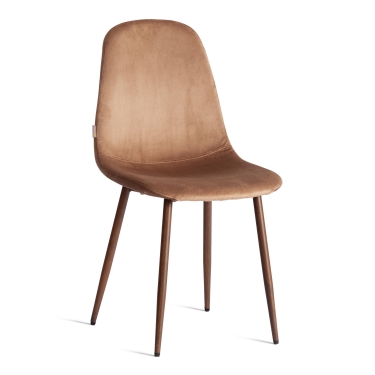 Стул Tetchair BREEZE mod. JSC-58 Велюр/металл , 44 х 53 х 86 см, Dark brown темно-коричневый HLR11/ орех
