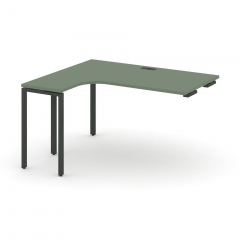 Стол-приставка к опорной тумбе/шкафу левый Рива CONCEPT CN.OSAPR-006L Кобо Черный