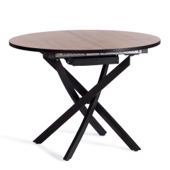 Стол Tetchair MANZANA ЛДСП/HPL/металл, 100 х 100+30 х 75 см, Дуб Вотан/черный