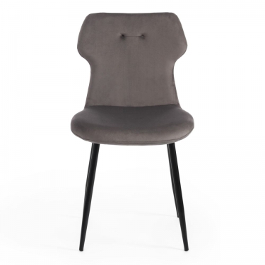 Стул Tetchair ROBOCOP mod. DC0128 / 1 шт. в упаковке вельвет/металл, 57 х 46 х 85 см , серый HLR 24/черный