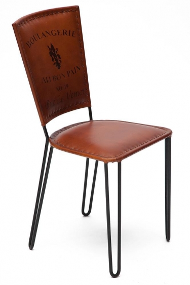 Стул Tetchair Secret De Maison BRIDELL mod. M-9474 металл/кожа буйвола, 88 х42х50см, коричневый