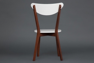 Стул Tetchair MAXI Макси / 1 шт. в упаковке каркас бук, сиденье, спинка - мдф, 86 х 48.5 х 54.5 см, Белый + Коричневый