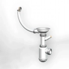 Сифон Granula GRAND 3 1/2 с круглым переливом и винтом металл. с отводом С.Н. 311-11-24