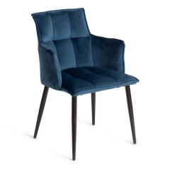 Стул Tetchair SASKIA mod. 8283 / 1 шт. в упаковке металл/ткань, 55 х 61 х 85см, синий G062-48/черный