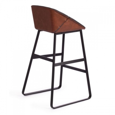 Стул барный Tetchair DORO mod. 9088S / 1 шт. в упаковке пластик/металл/эко кожа, 53,5 х 52 х 74 х 97,5 см , Grey Cерый 7 / Brown Коричневый 9 / черный