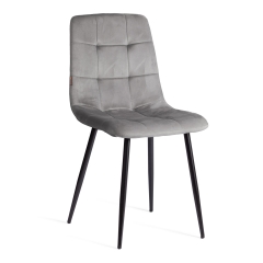 Стул Tetchair CHILLY mod. JSC-220 Велюр/металл , 44,5х52,5х88 см, Dark grey темно-серый HLR24 / черный