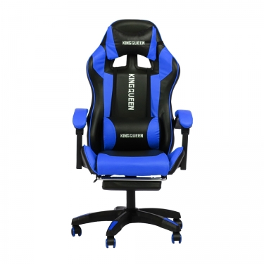 Кресло KINGQUEEN 1206 KINGQUEEN цвет черный/синий с массажем 1206-black-blue-mass