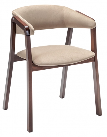Кресло R-home Dalia Soft Beige/Темный орех