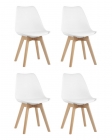 Комплект из четырех стульев Stool Group FRANKFURT белый 4 шт. комплект