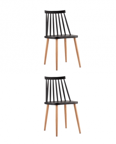 Стул Stool Group Морган пластиковый черный 2 шт