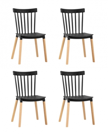Стул Stool Group Field пластик черный 4 шт.