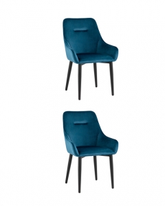 Комплект из двух стульев Stool Group Диана велюр сине-зеленый 2 шт