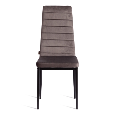 Стул Tetchair Easy mod. JSC02-1 металл, флок, 41 х 52 х 96 см, Dark grey темно-серый HLR24 / черный
