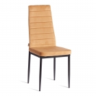 Стул Tetchair Easy mod. JSC02-1 металл, флок, 41 х 52 х 96 см, brown золотисто - коричневый HLR12 / черный