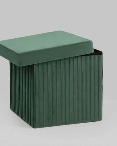 Пуф складной с ящиком Stool Group Store Square Зеленый