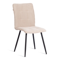 Стул обеденный Tetchair Bari разборный, ткань велюр, 44х60х91, молочный/черный, Porsche 2