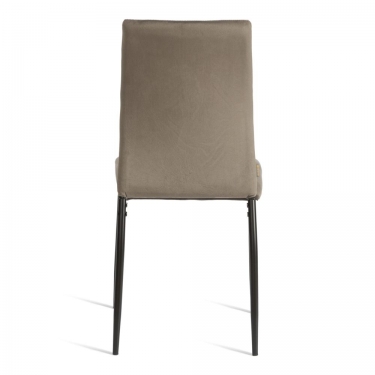 Стул Tetchair CAPRI mod. BC565-DC металл, флок, 43 х 53 х 92 см, Dark grey темно-серый HLR24 / черный