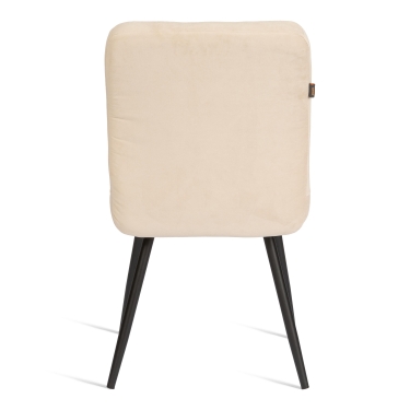 Стул обеденый Tetchair Medeo велюр, 47х56х89, молочный/черный, Porsche 2