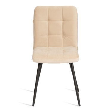 Стул обеденый Tetchair Medeo велюр, 47х56х89, молочный/черный, Porsche 2