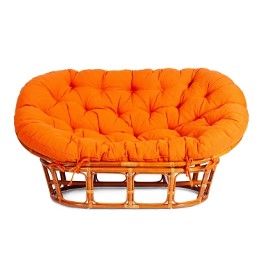 Диван Tetchair MAMASAN/МАМАСАН 23/02 W /с подушкой/ подушка 182х119 см, 169х102х80 см, Honey мед, ткань, оранжевый, С 23