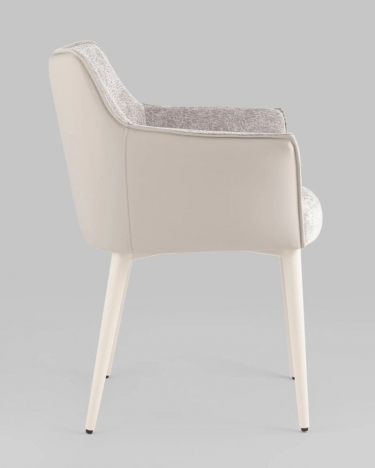 Стул обеденный Stool Group Feston букле с экокожей слоновая кость