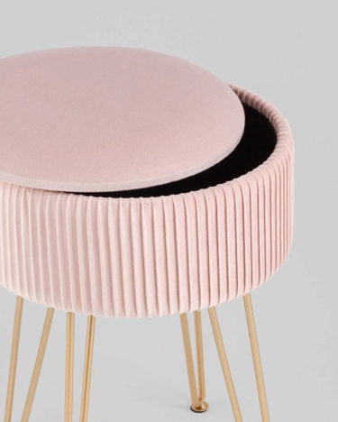 Пуф-столик Stool Group Астор светло-розовый