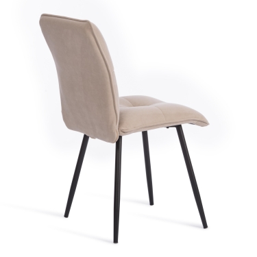 Стул обеденный Tetchair Sweet флок , 46х55х88, бежевый/черный, 7
