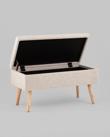 Банкетка Stool Group Сторми с ящиком бежевый