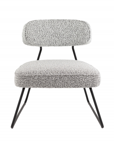 Кресло лаунж Stool Group Kate букле серый