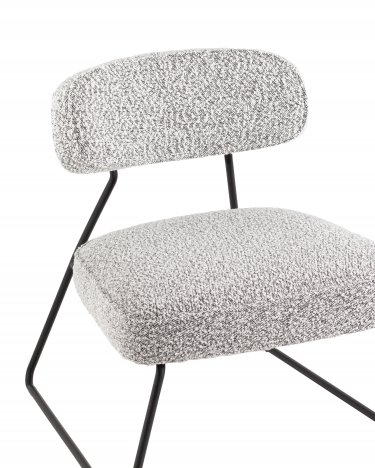 Кресло лаунж Stool Group Kate букле серый