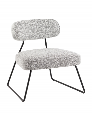 Кресло лаунж Stool Group Kate букле серый