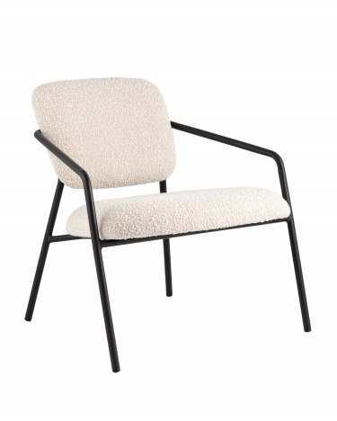 Кресло лаунж Stool Group Rooney букле белый