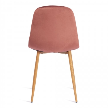 Стул Tetchair BREEZE mod. 4724 / 1 шт. в упаковке вельвет/металл, 44 х 53 х 87 см, Coral коралловый HLR44 / натуральный