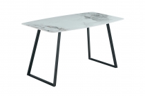 Стол обеденный Stool Group Vermont 14080 см керамика светлая ножки черные