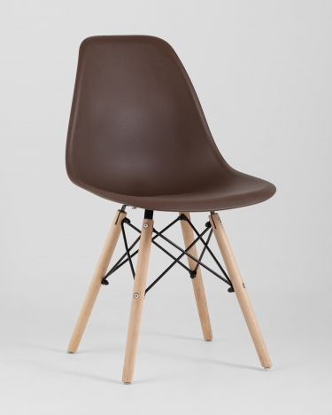 Стул Stool Group Eames Style DSW коричневый 4 шт. комплект разборный каркас