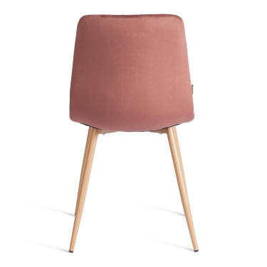 Стул Tetchair CHILLY mod. JSC-220 Велюр/металл , 44,5х52,5х88 см, Coral коралловый HLR44 / натуральный