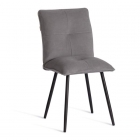 Стул обеденный Tetchair Sweet LT, велюр, серый/черный, 29, 41х55х88 см