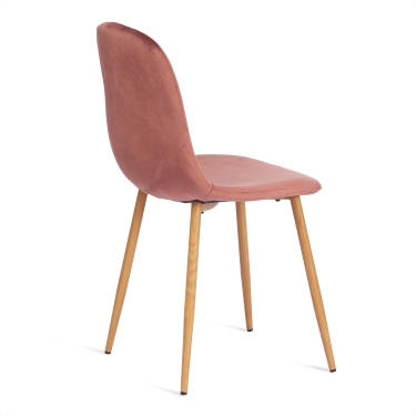 Стул Tetchair BREEZE mod. 4724 / 2 шт. в упаковке вельвет/металл, 44 х 53 х 87 см, Coral коралловый HLR44 / натуральный