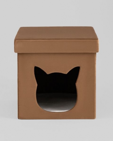 Пуф складной с ящиком Stool Group Store Pet коричневый