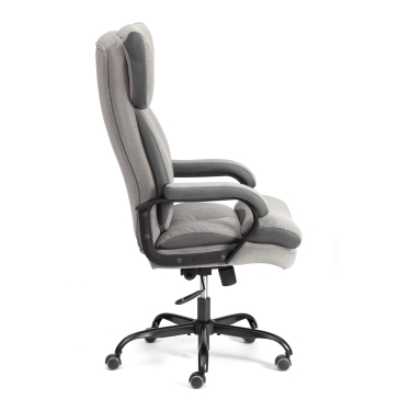 Кресло руководителя Tetchair Duke metal BL велюр, серый, 29/TW-12