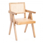 Стул Tetchair LOKI дерево вяз/ротанг, Груша 3, 50х50х84 см