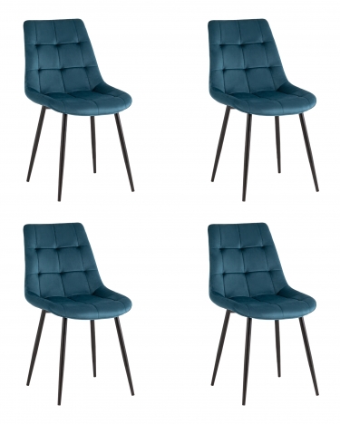 Стул Stool Group Флекс New велюр сине-зеленый 4 шт