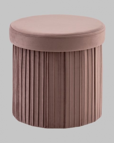 Пуф складной с ящиком Stool Group Store Round пыльно-розовый
