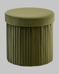 Пуф складной с ящиком Stool Group Store Round травяной