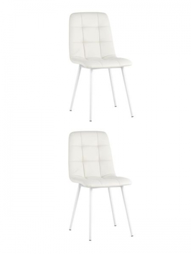 Стул Stool Group Oliver экокожа белый белые ножки 2 шт